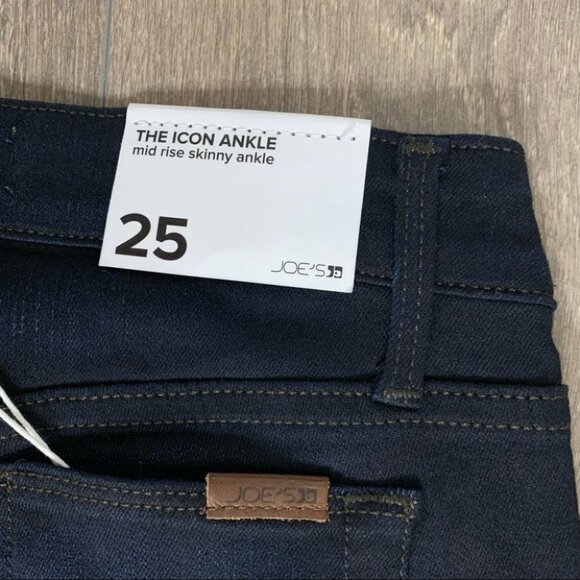 Joe's Jeans Women's Icon Skinny Ankle Jeans Mid Rise Denim Dark Wash - Picture 11 of 15